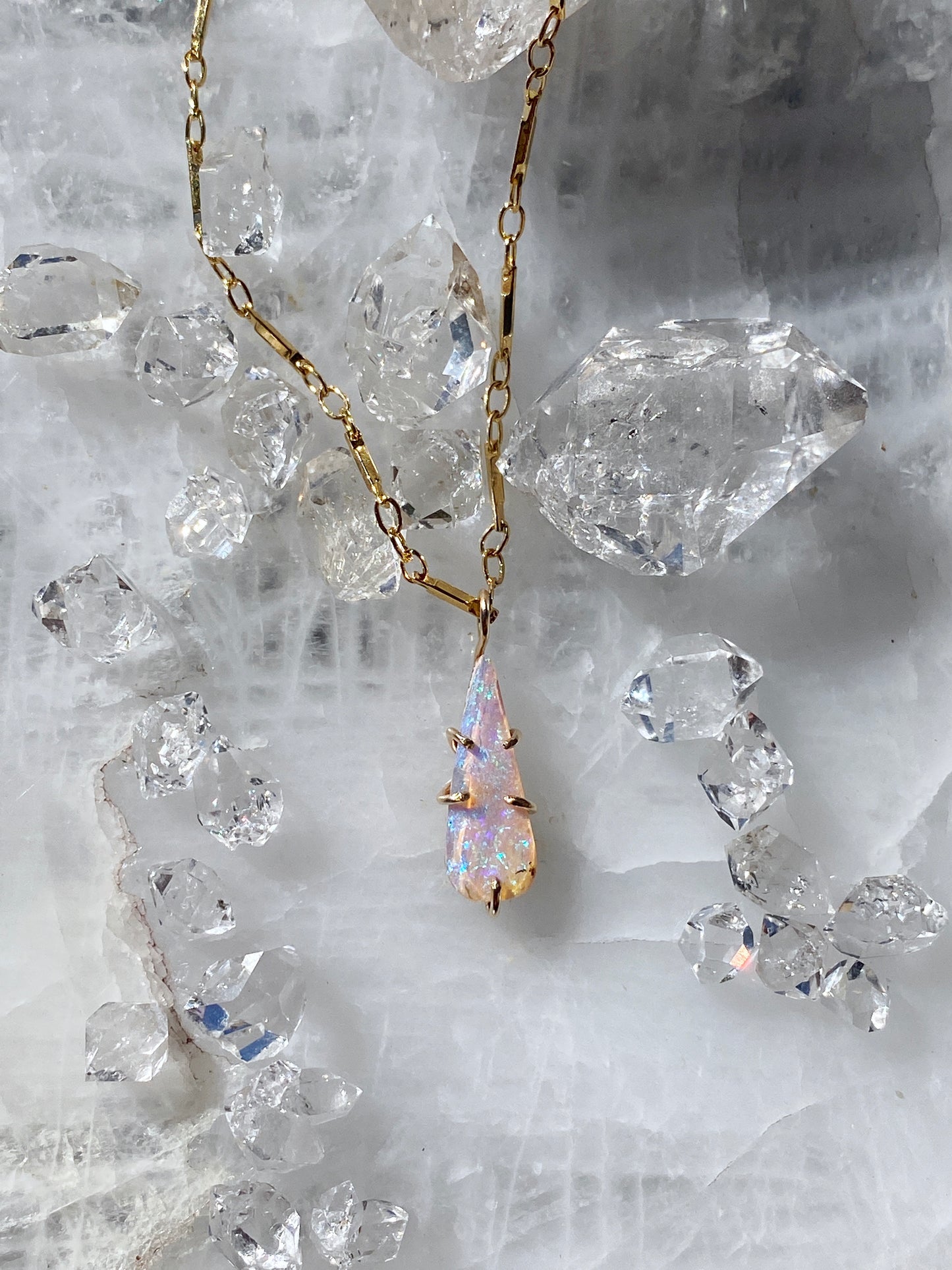Pink Australian Pipe Opal Necklace