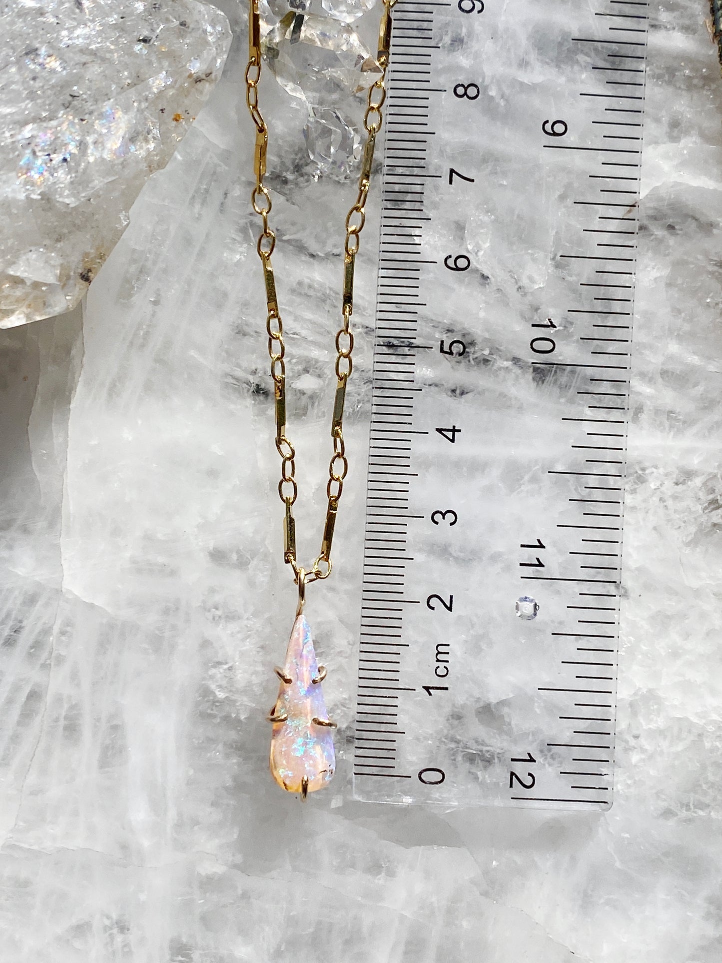Pink Australian Pipe Opal Necklace
