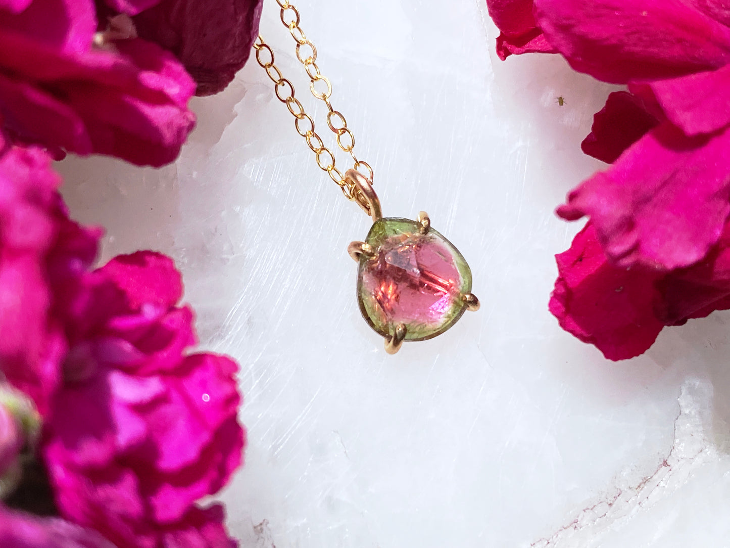 Watermelon Tourmaline Necklace