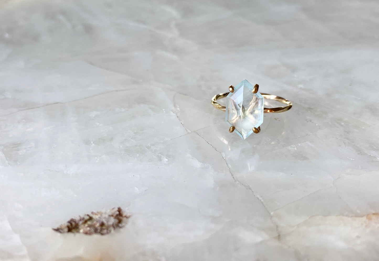 Fancy Cut Aquamarine Ring