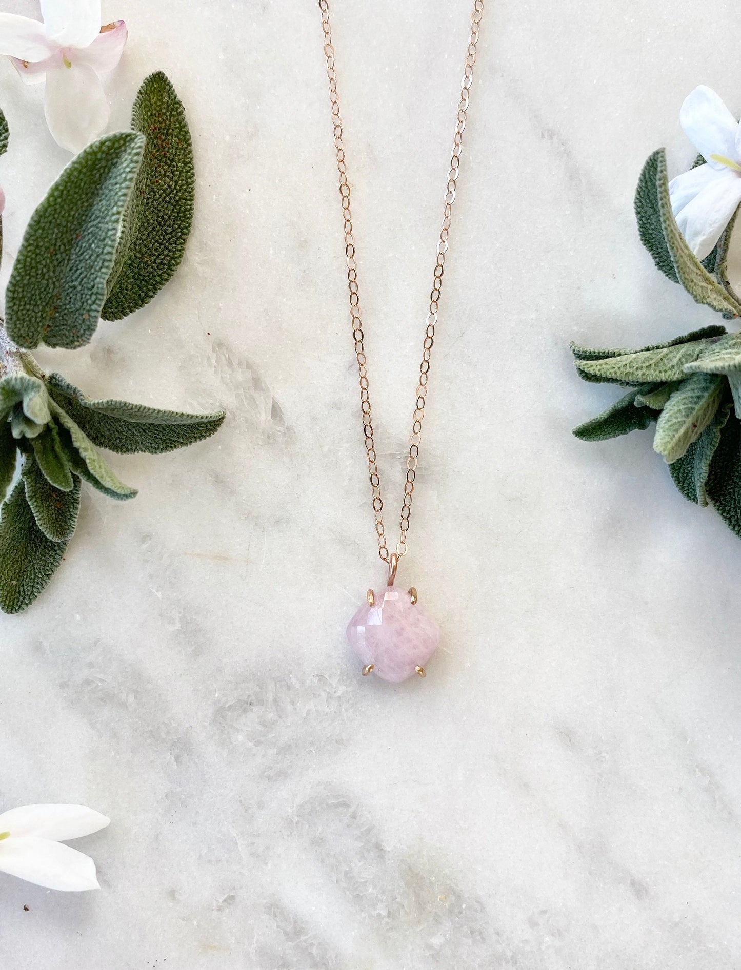 Rose Cut Kunzite Necklace