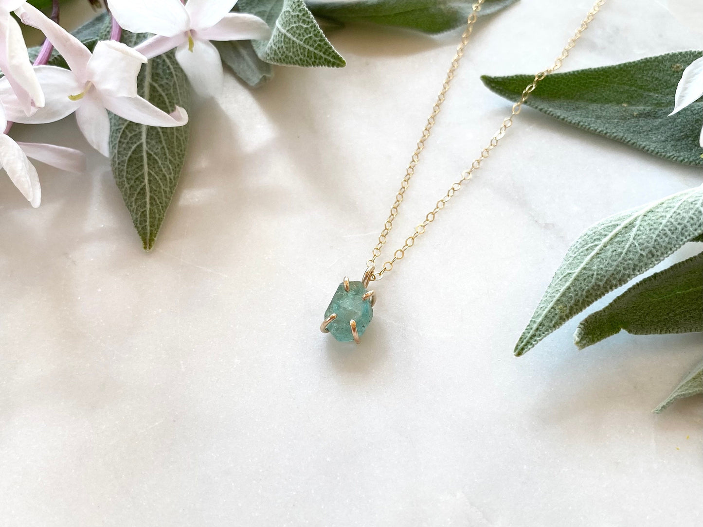 Raw Emerald Necklace