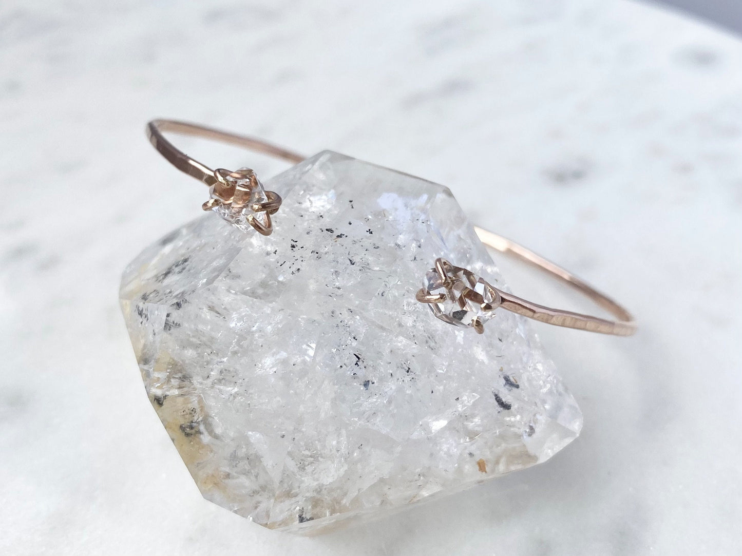 Herkimer Diamond + Cuff Bracelet