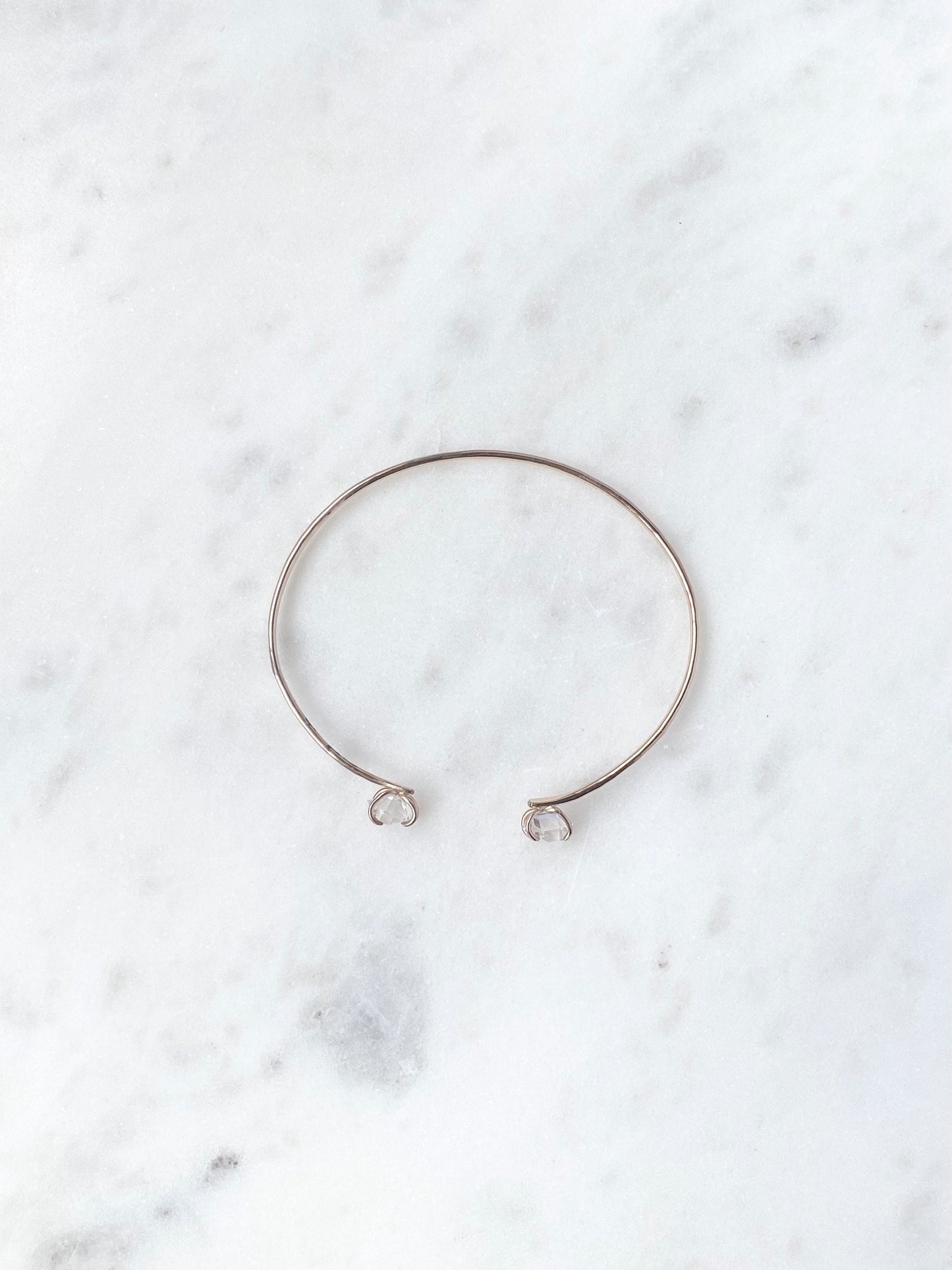 Herkimer Diamond + Cuff Bracelet