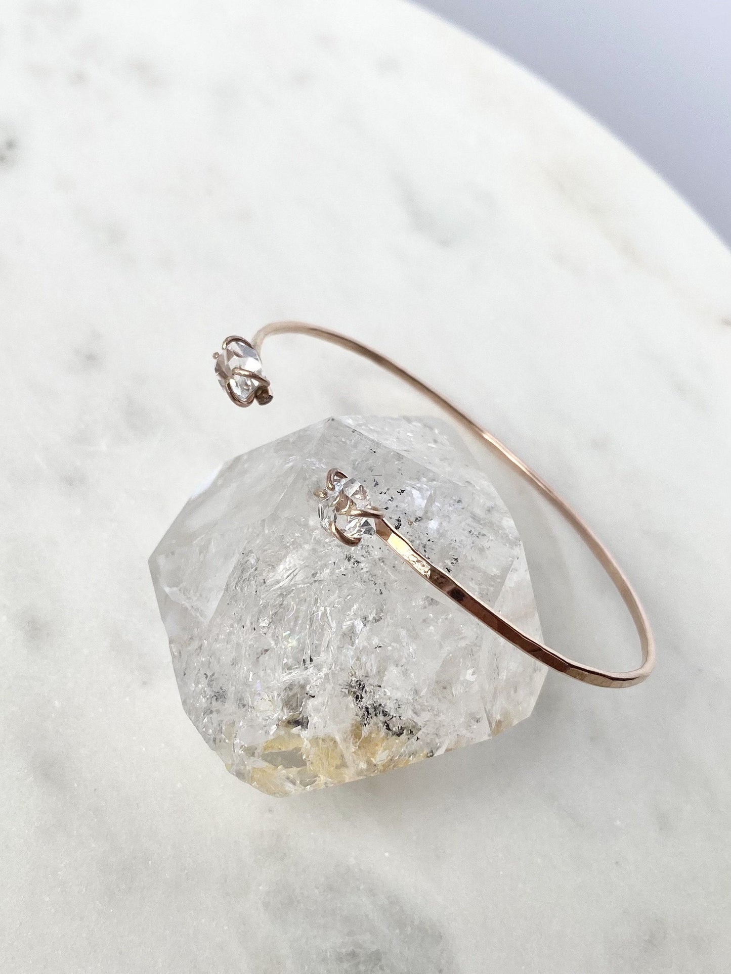 Herkimer Diamond + Cuff Bracelet