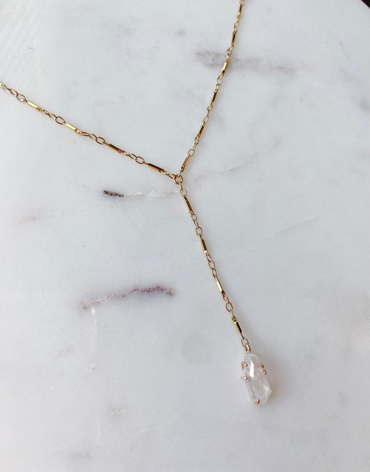 Moonstone Y Necklace