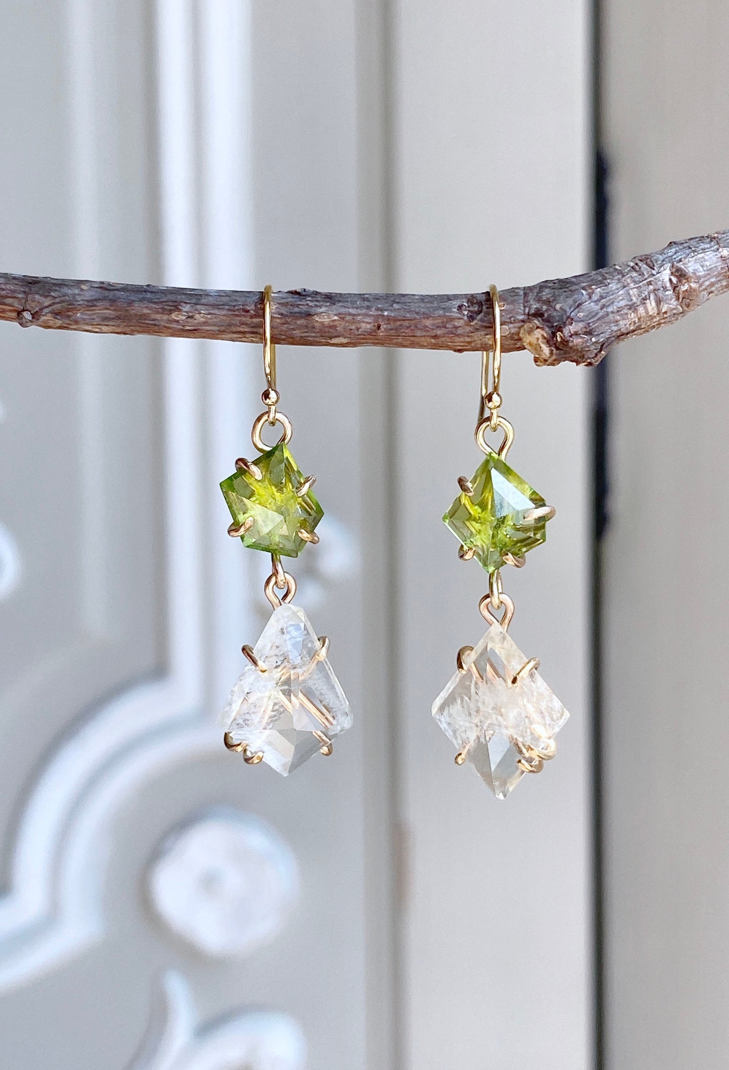 Peridot + Green Beryl Earrings