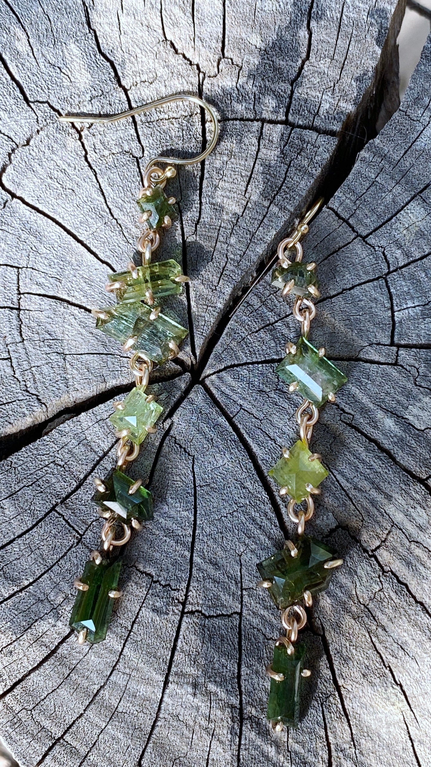 Green Tourmaline Earrings