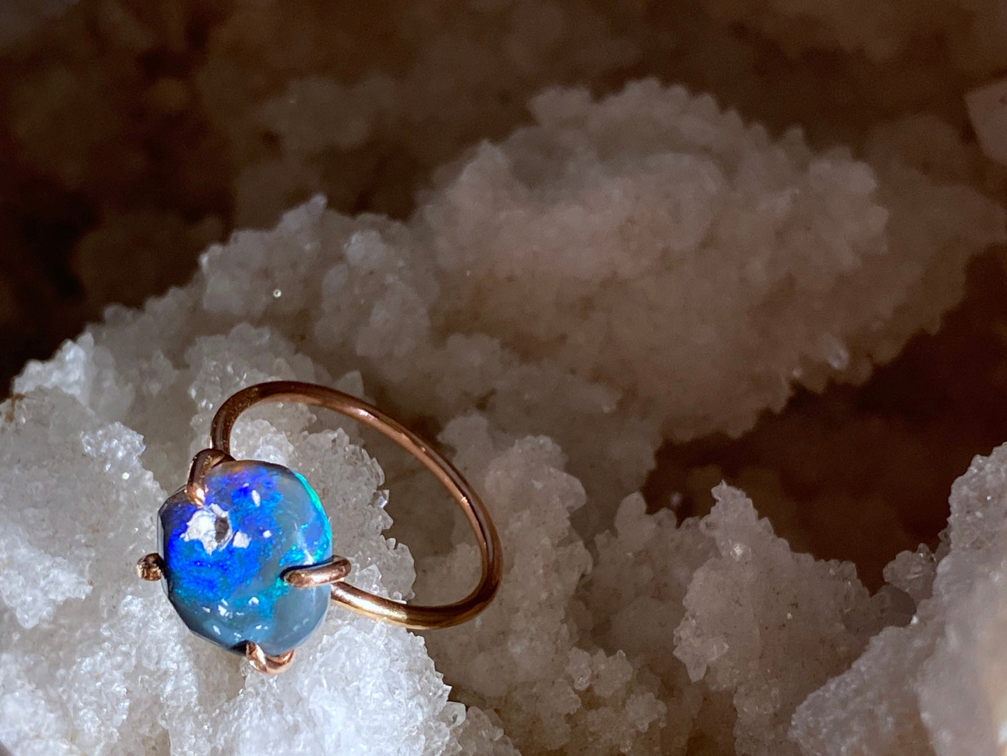 Lightning Ridge Opal Ring