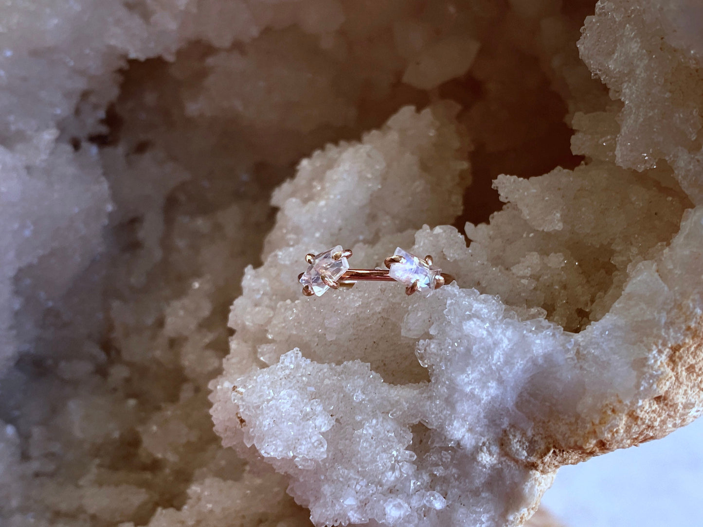 Rainbow Moonstone Ring