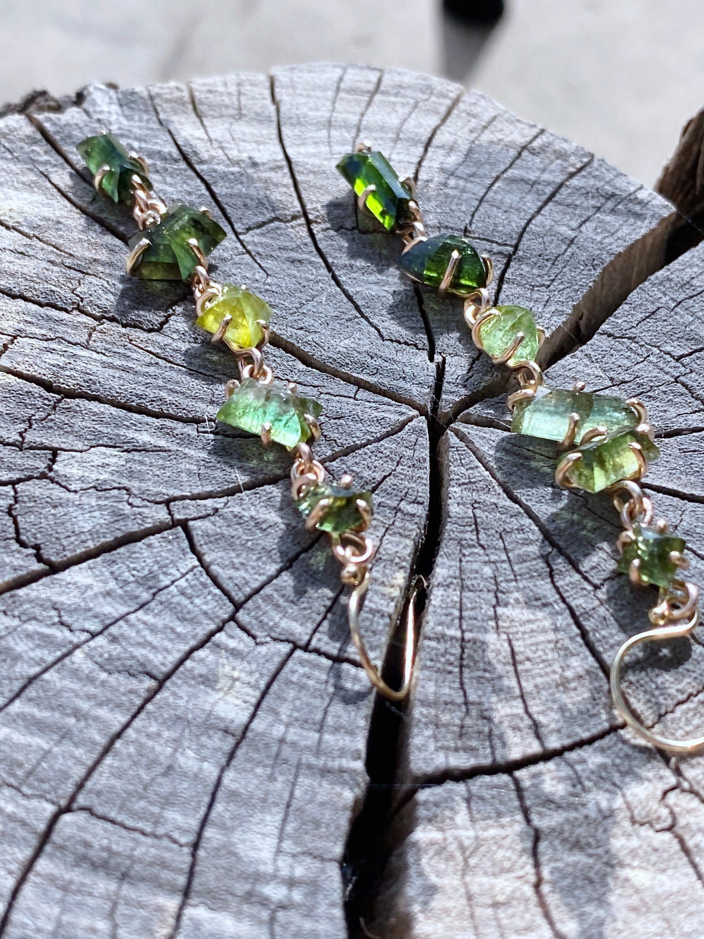 Green Tourmaline Earrings