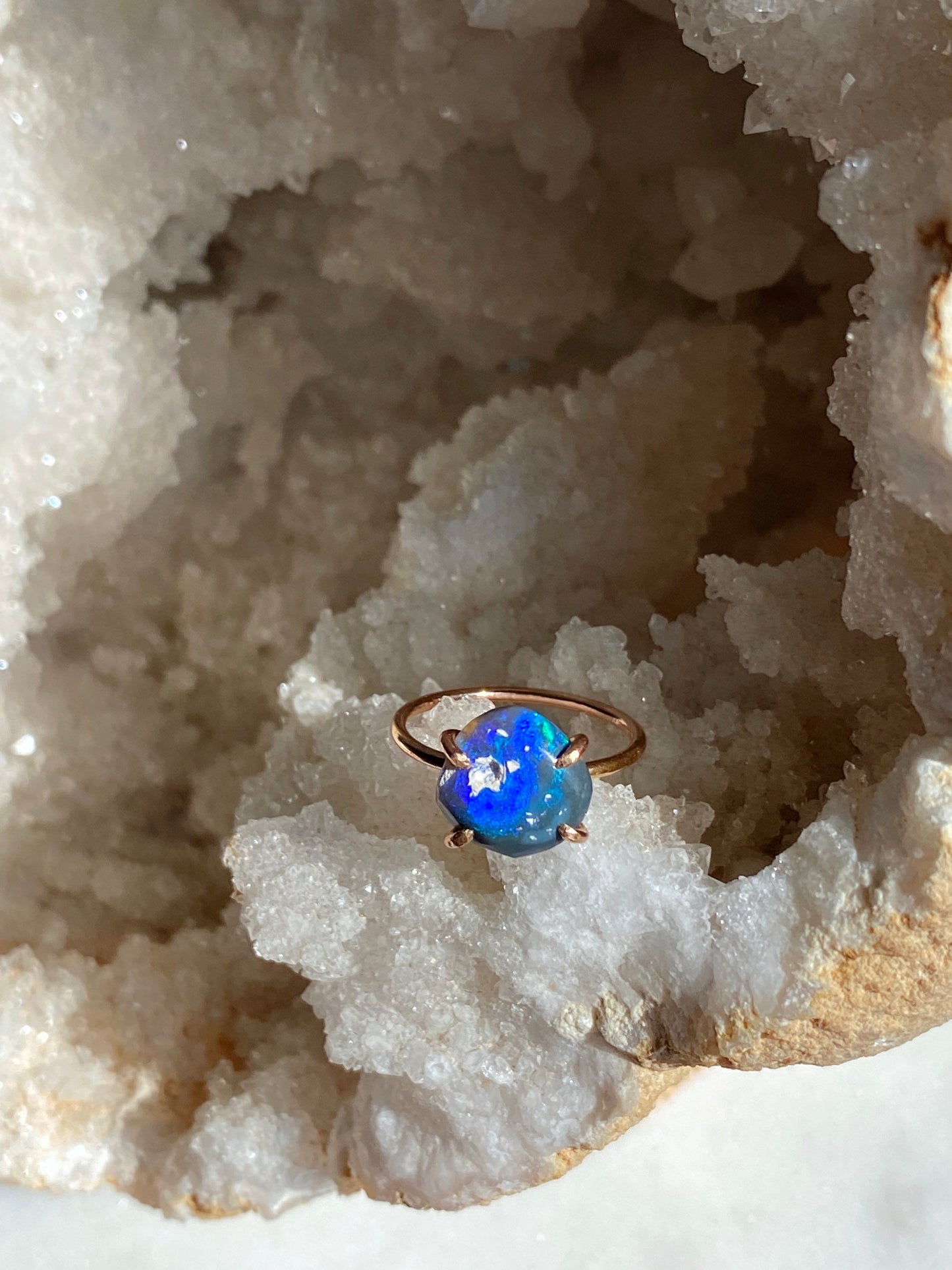 Lightning Ridge Opal Ring