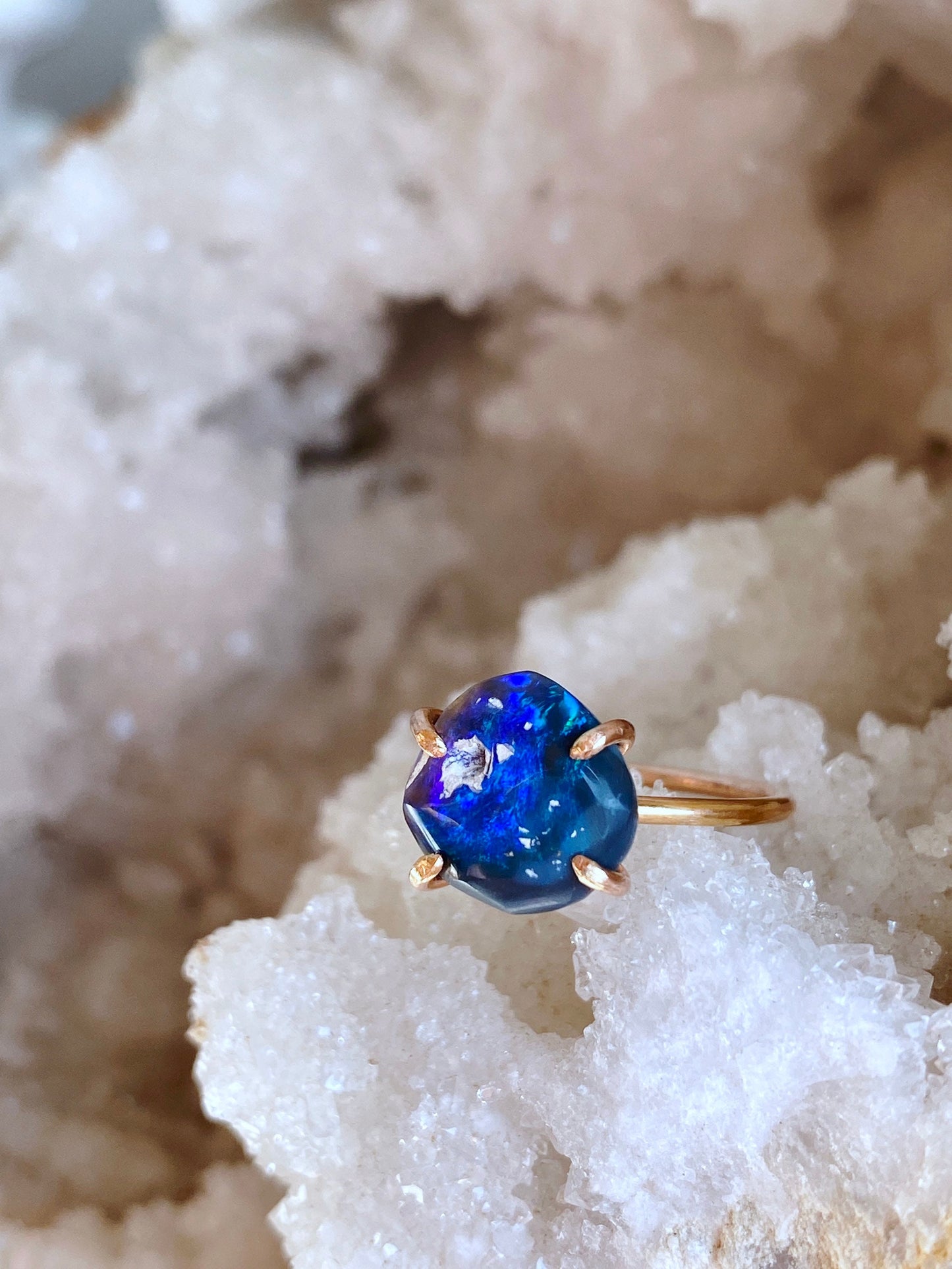 Lightning Ridge Opal Ring
