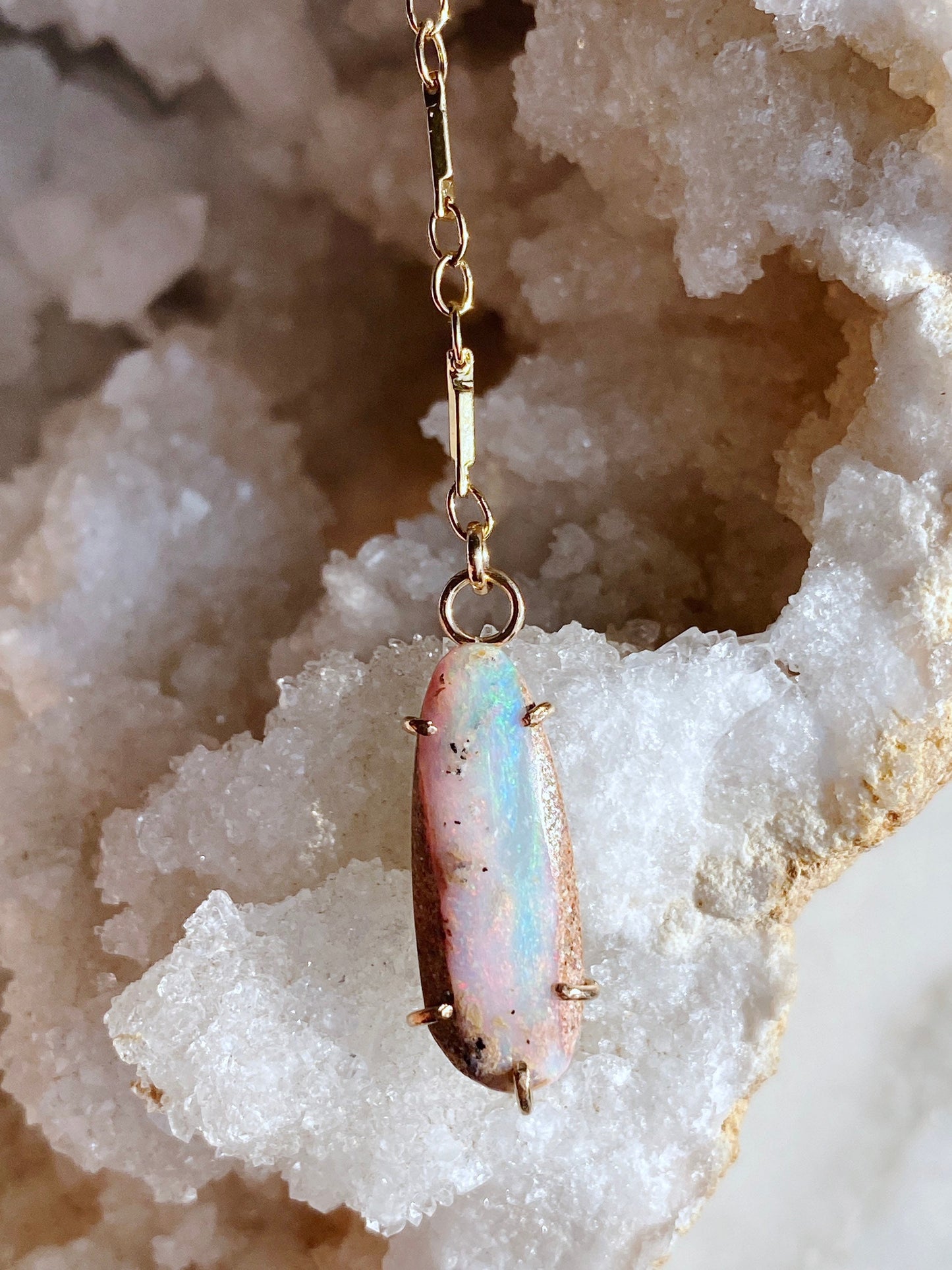Australian Opal Y Necklace