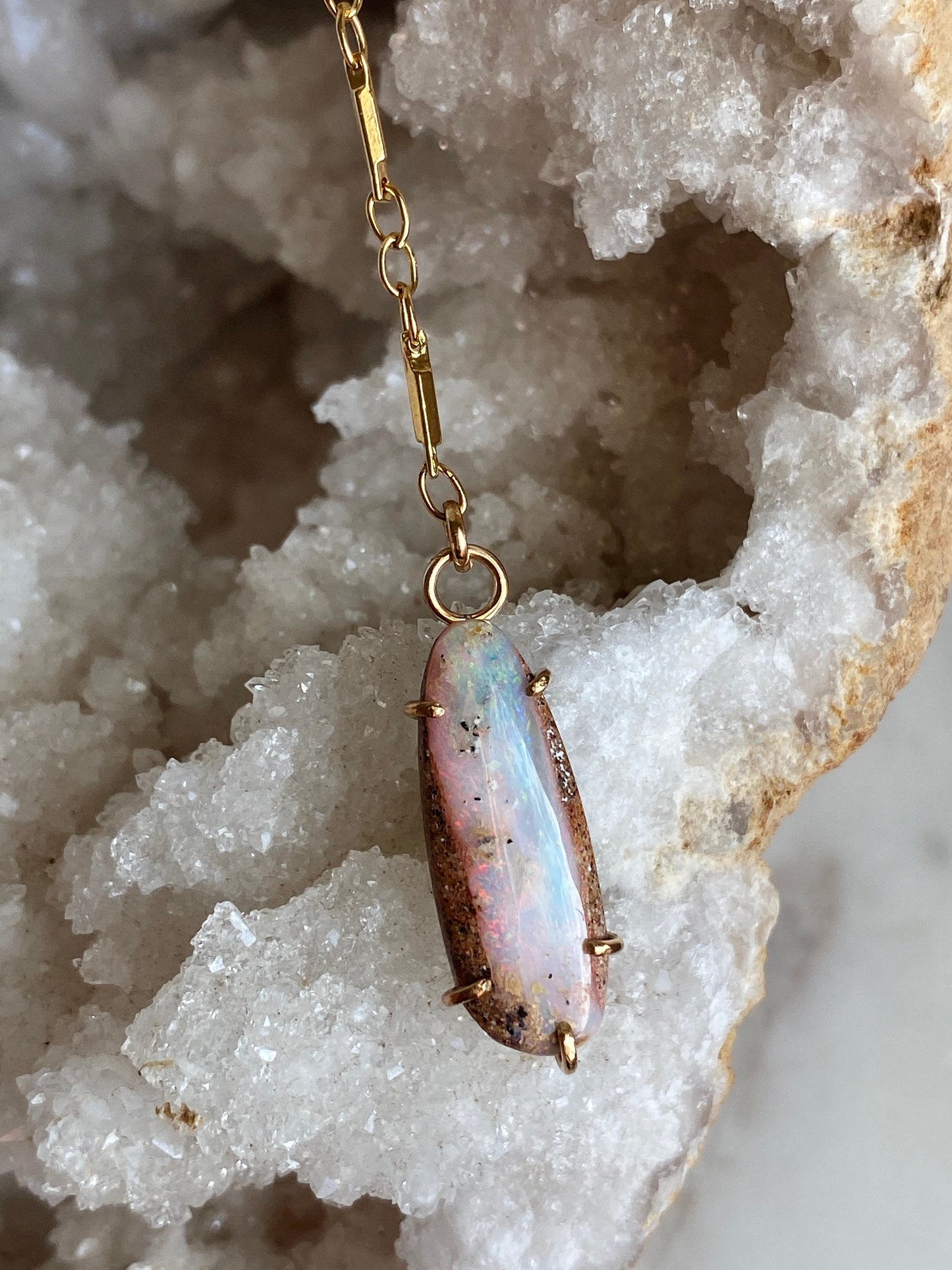 Australian Opal Y Necklace