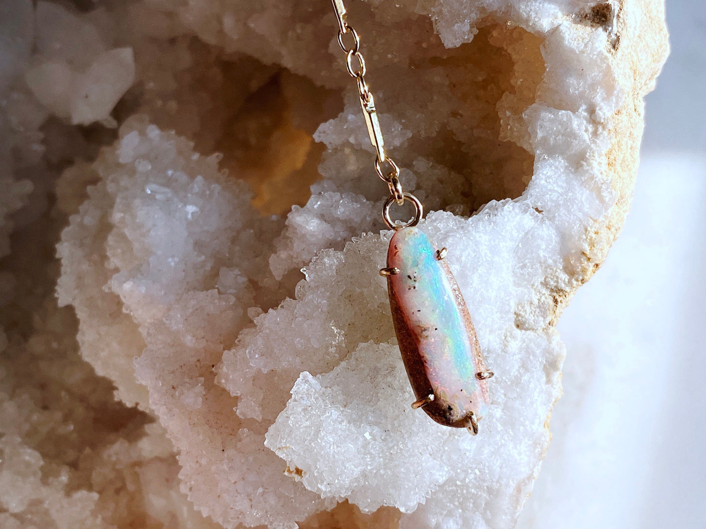 Australian Opal Y Necklace