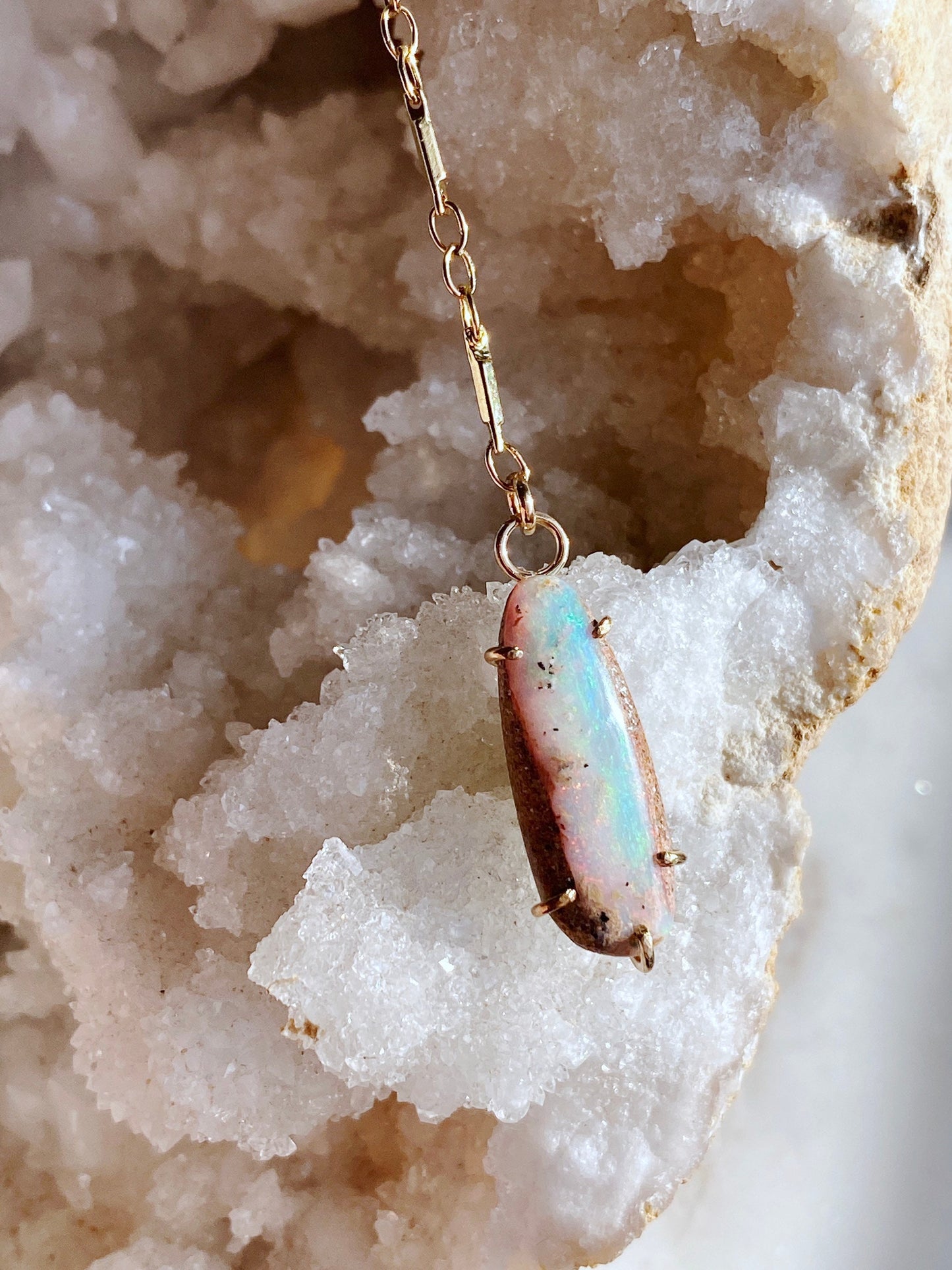 Australian Opal Y Necklace