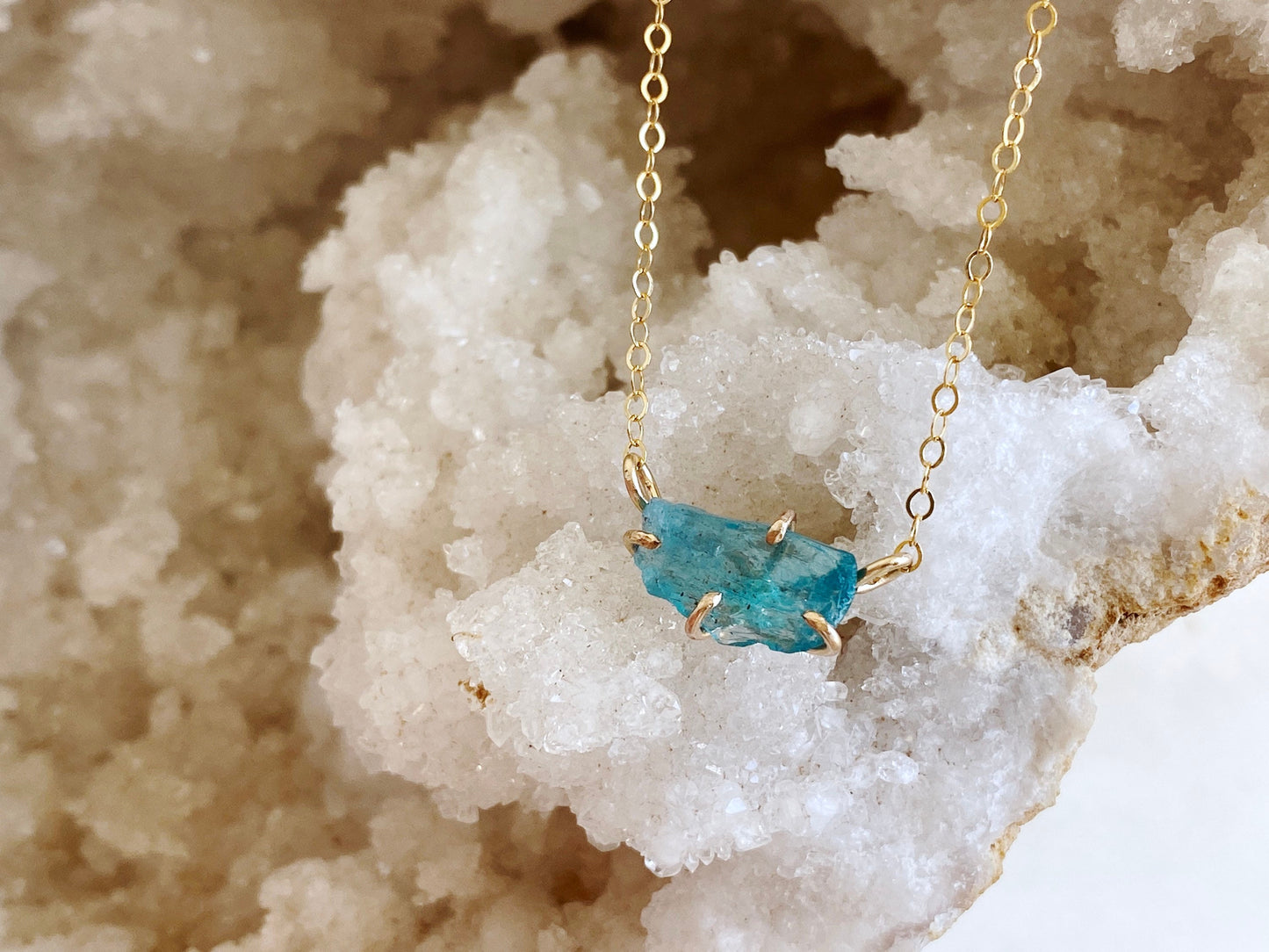 Raw Apatite Necklace