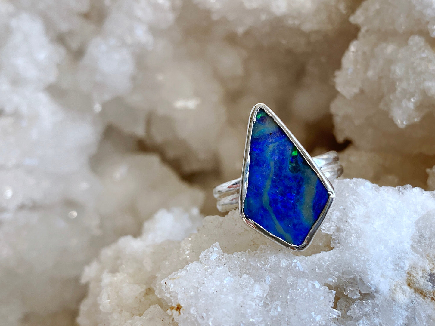 Australian Boulder Opal in Sterling Silver