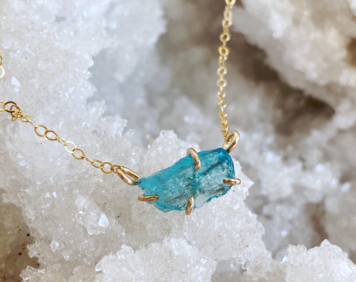 Raw Apatite Necklace