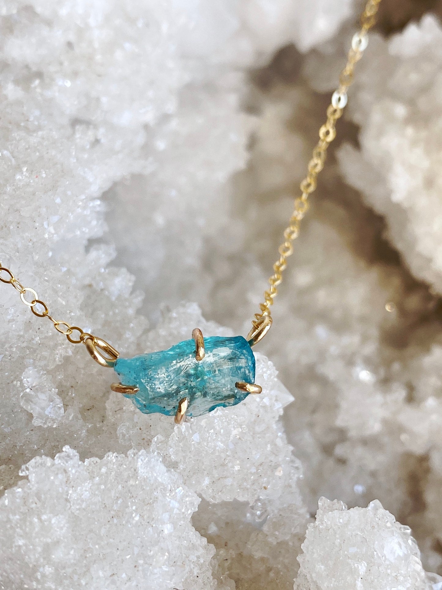 Raw Apatite Necklace