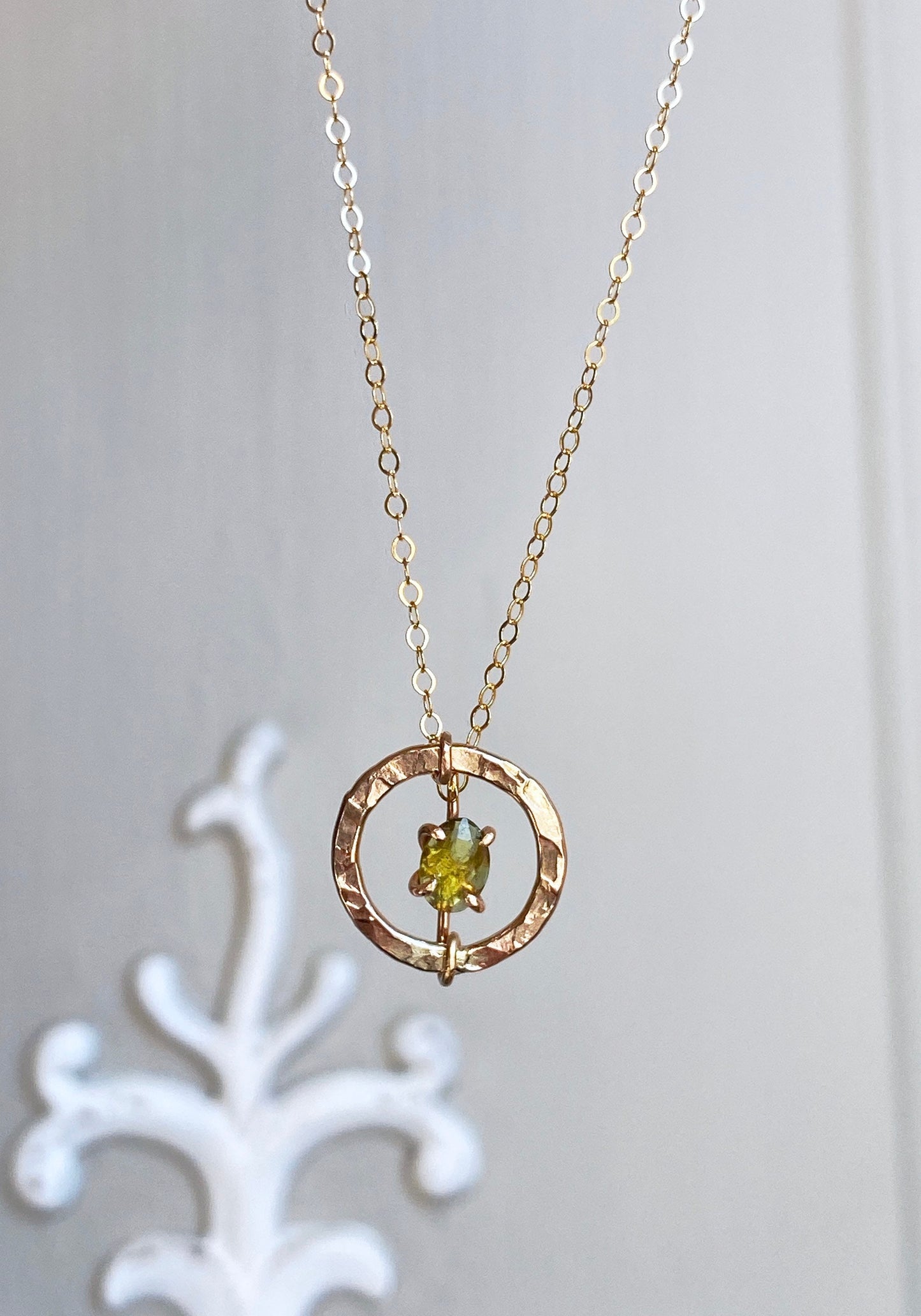 Olive Green Tourmaline Necklace