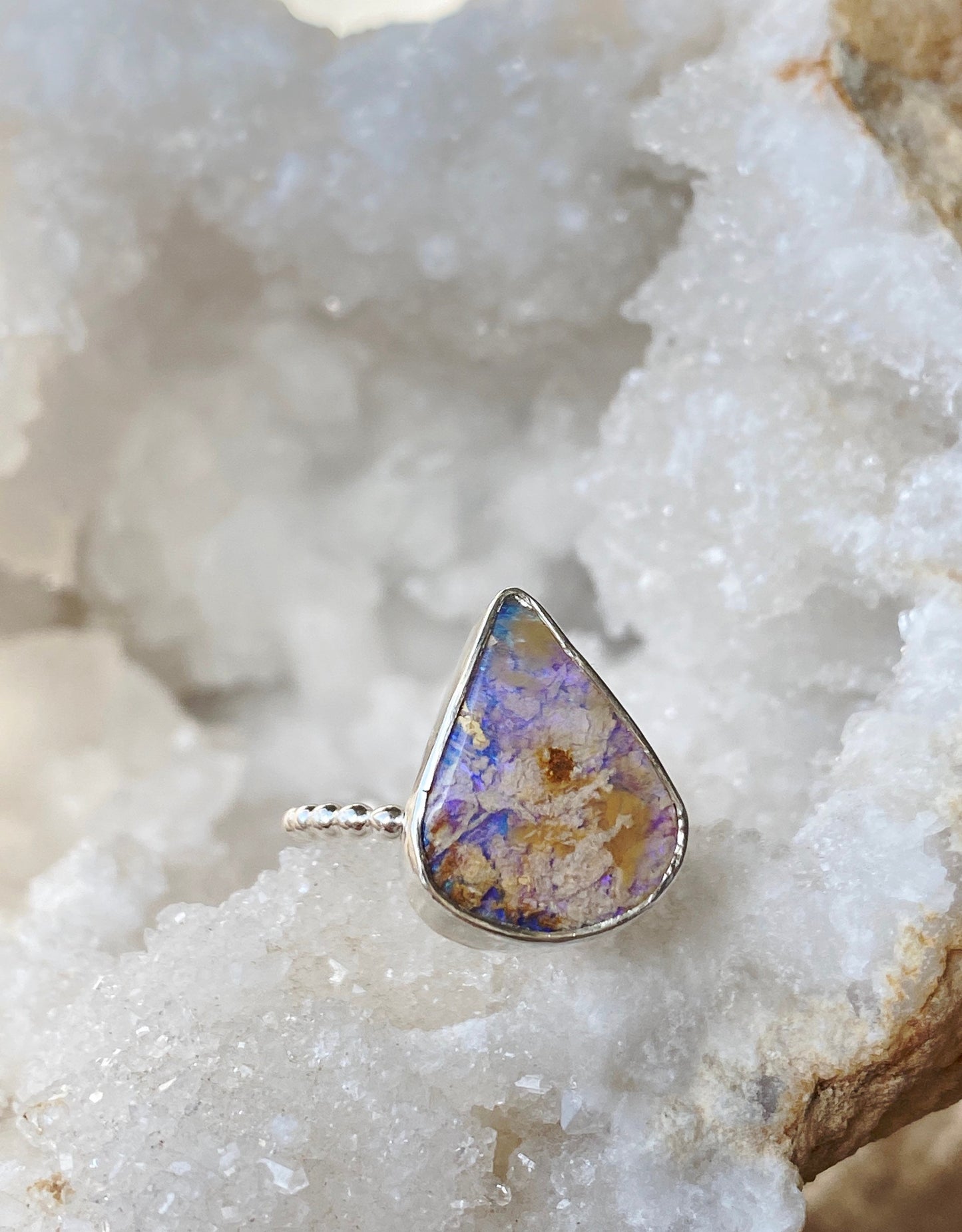 Lavender Australian Opal Ring