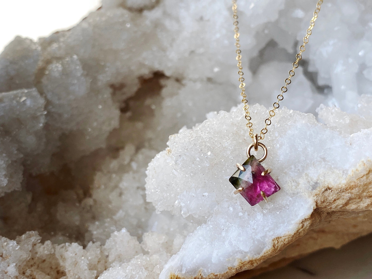 Tricolor Tourmaline Necklace