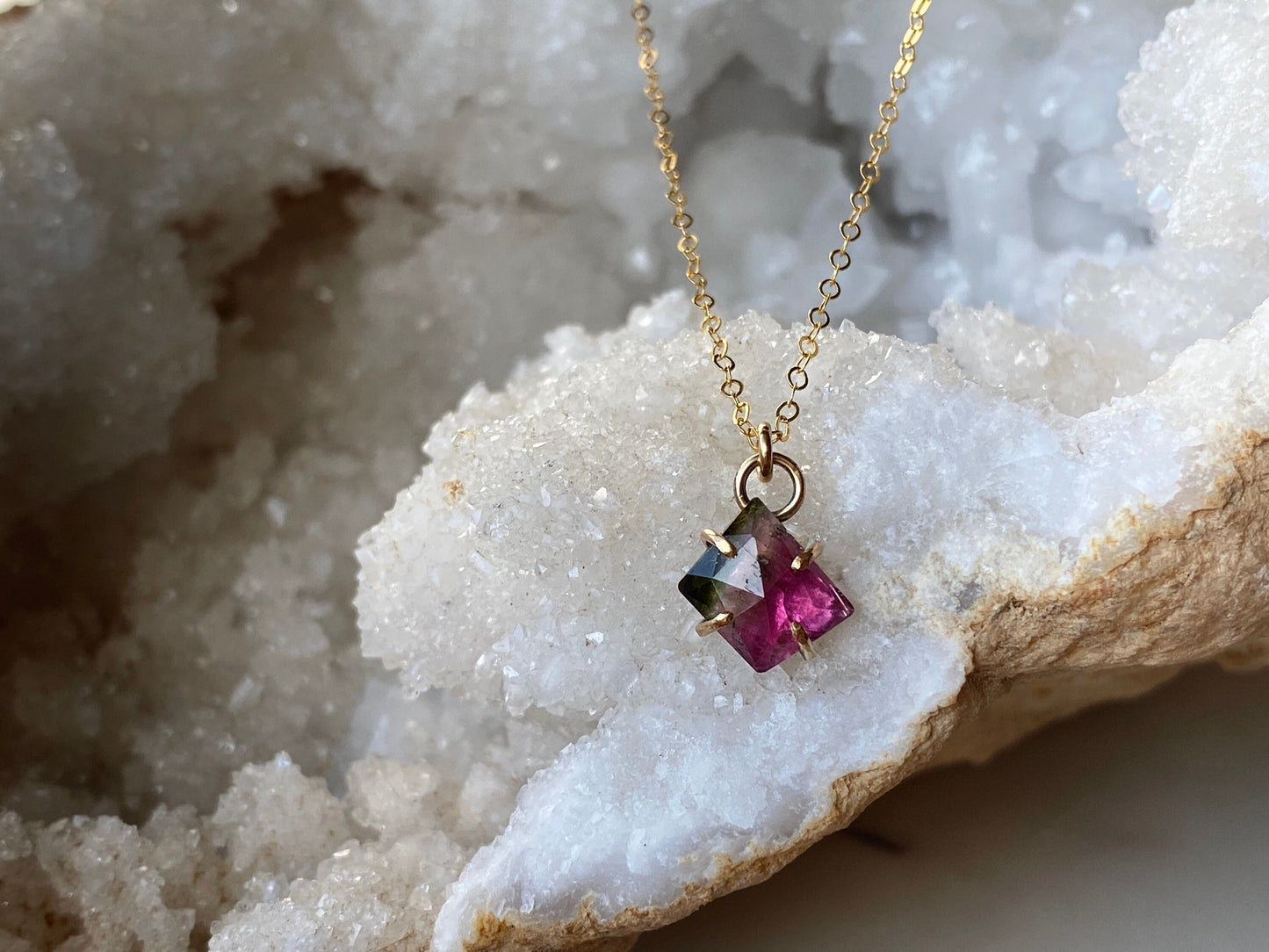 Tricolor Tourmaline Necklace
