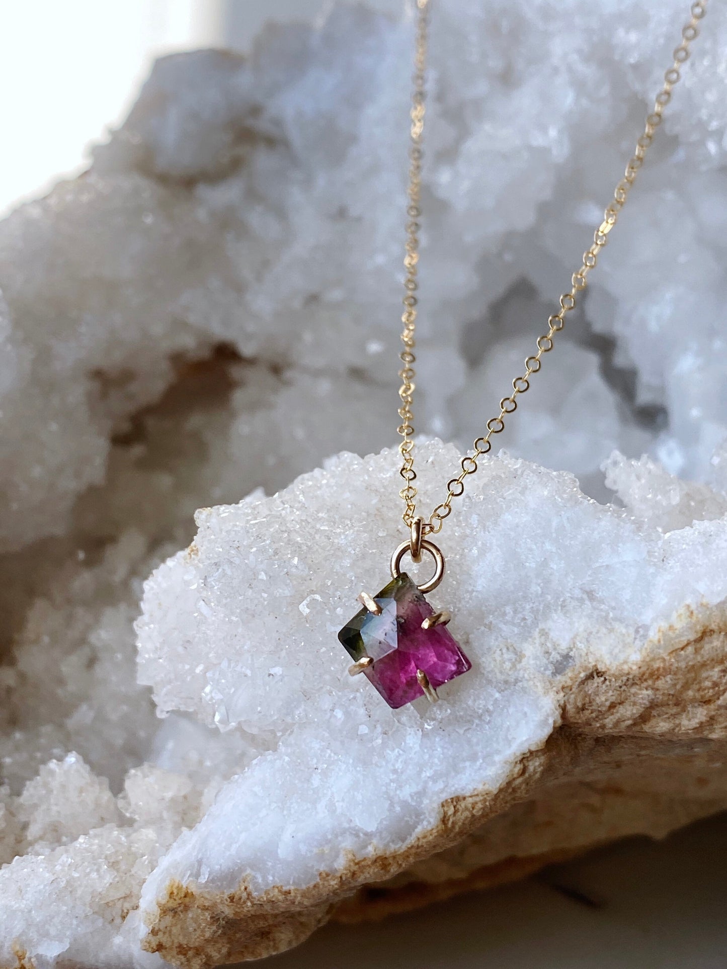Tricolor Tourmaline Necklace