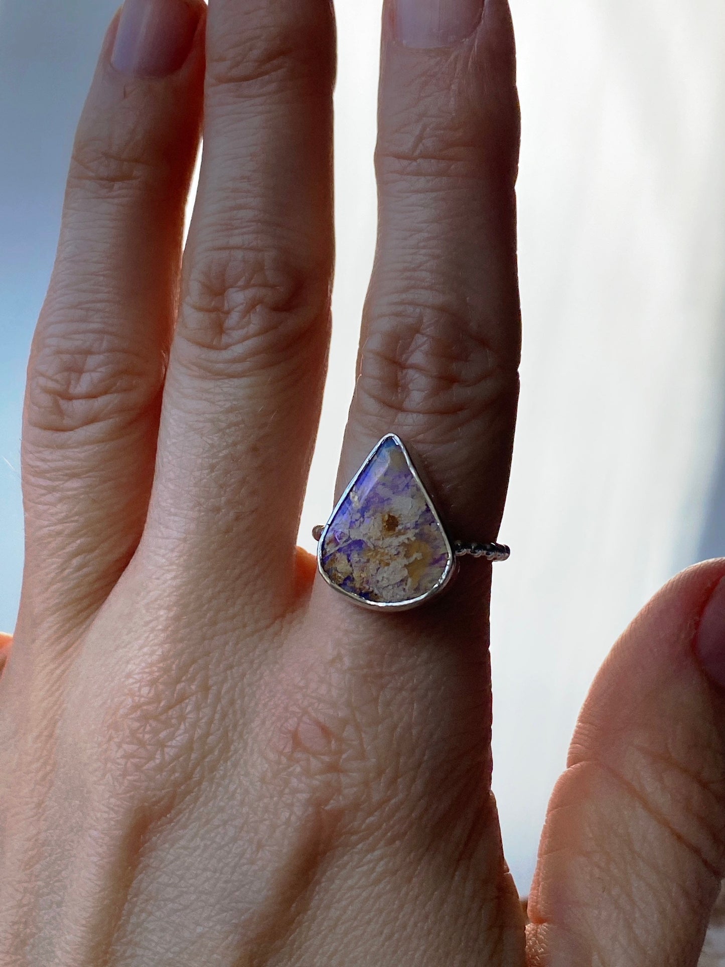 Lavender Australian Opal Ring
