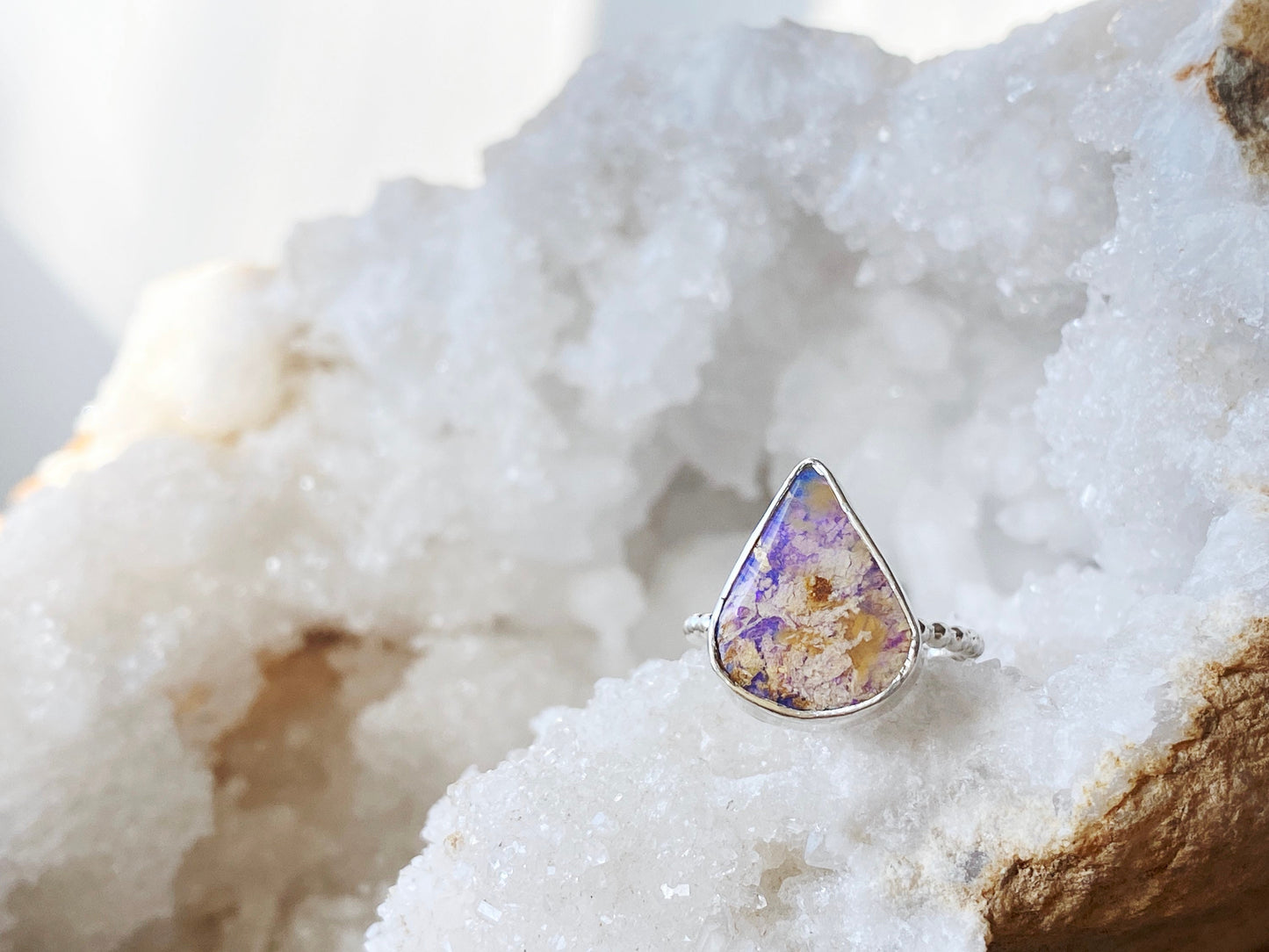 Lavender Australian Opal Ring