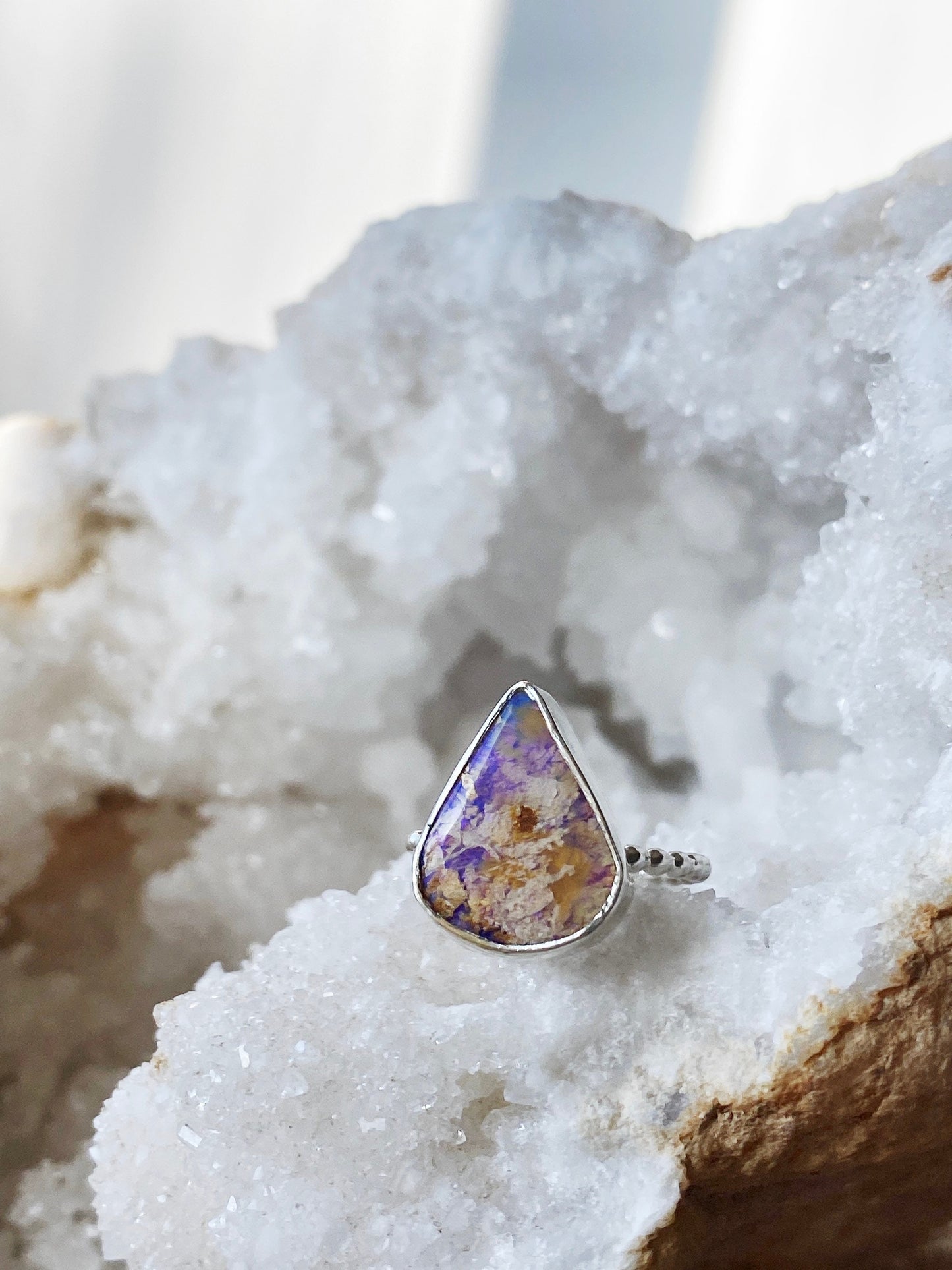 Lavender Australian Opal Ring