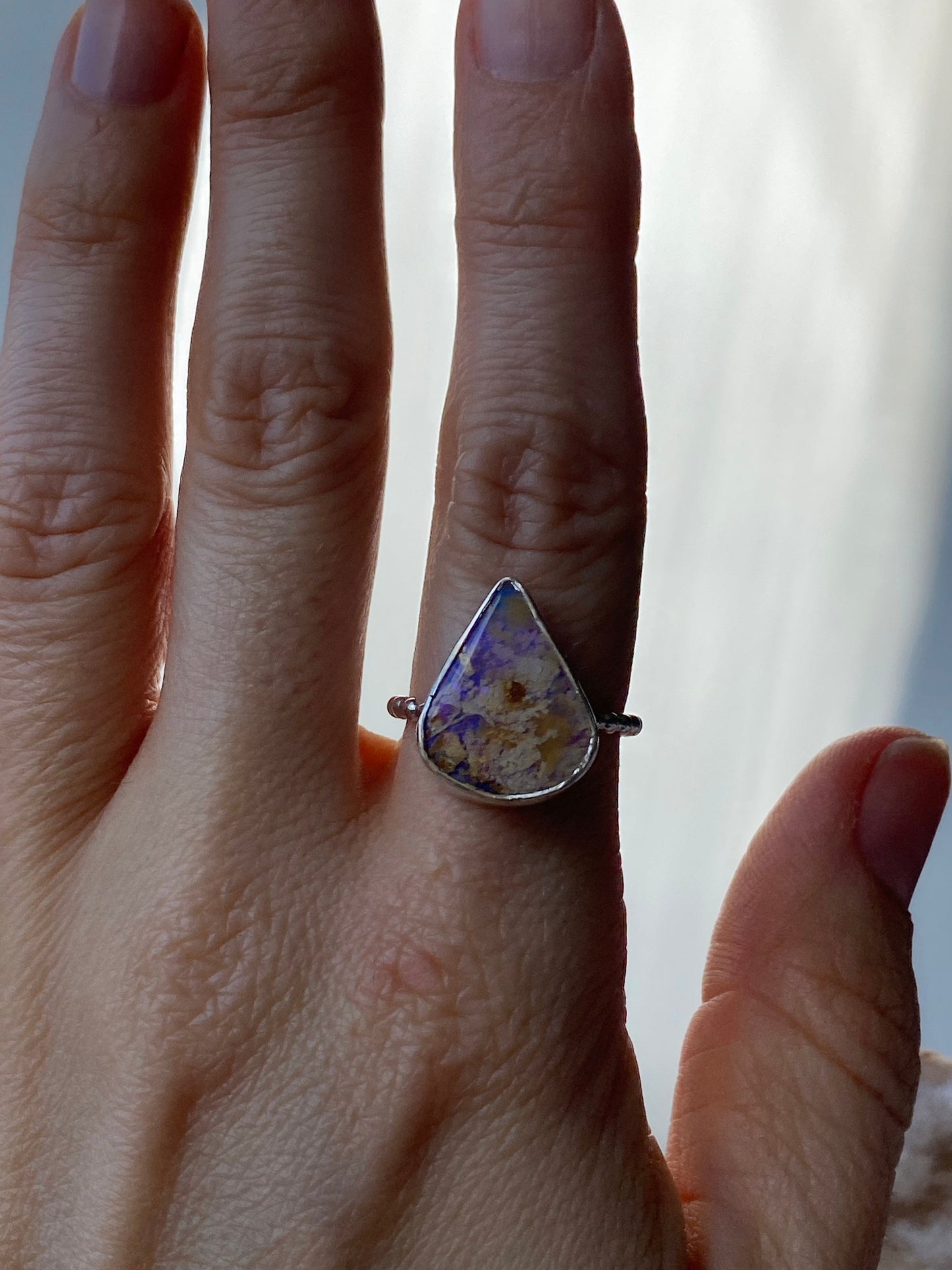 Lavender Australian Opal Ring