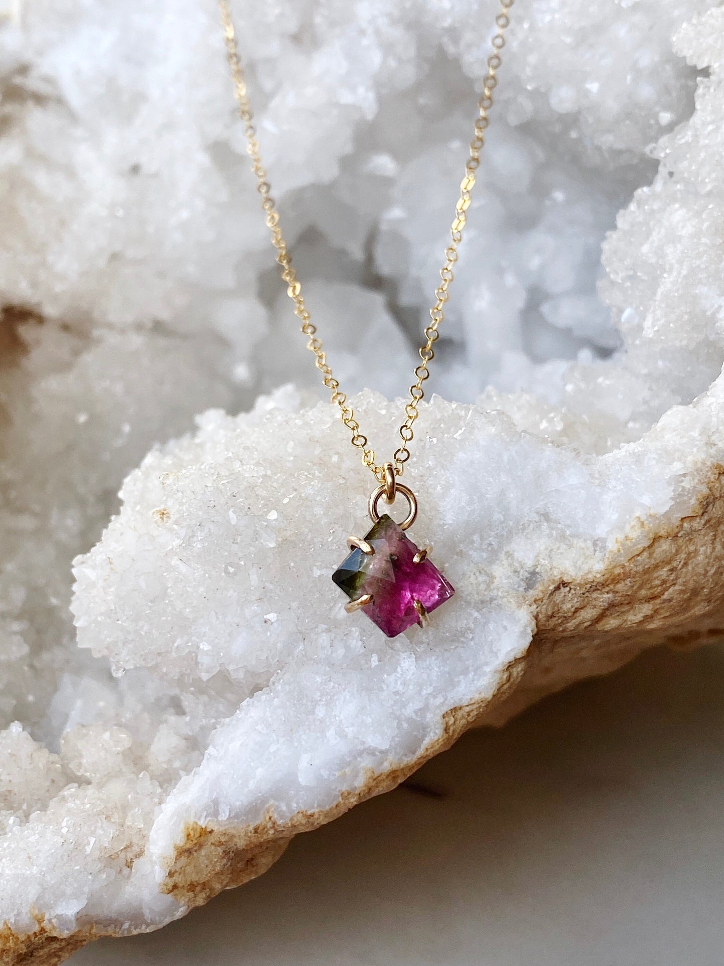 Tricolor Tourmaline Necklace