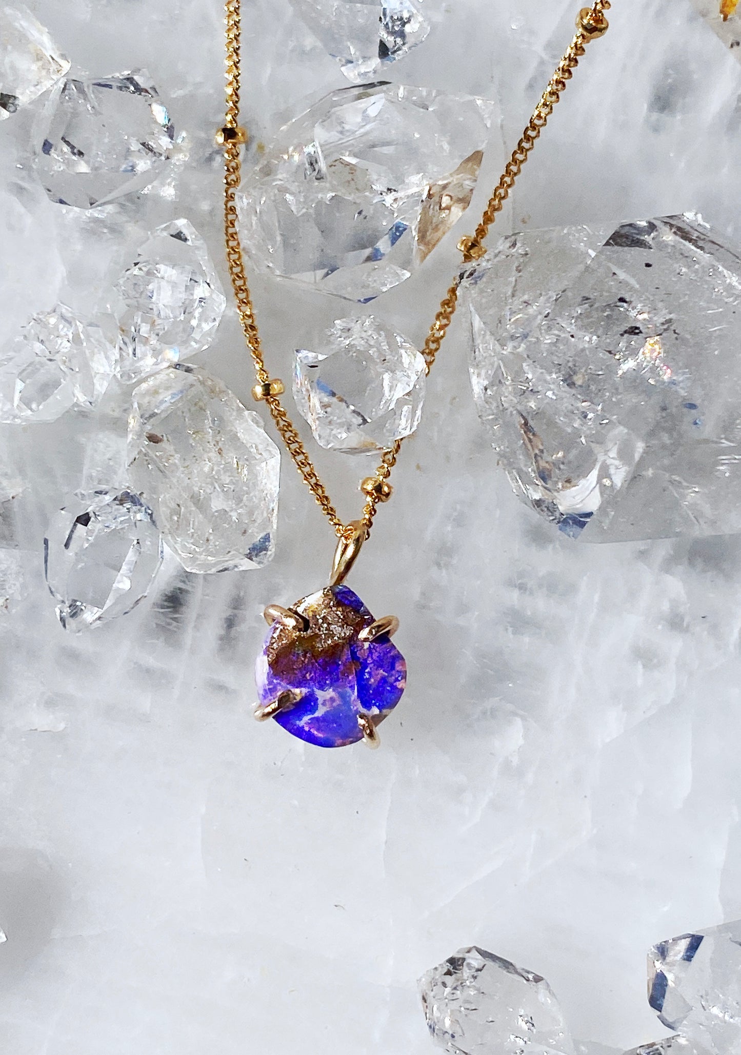 Purple Australian Opal Necklace