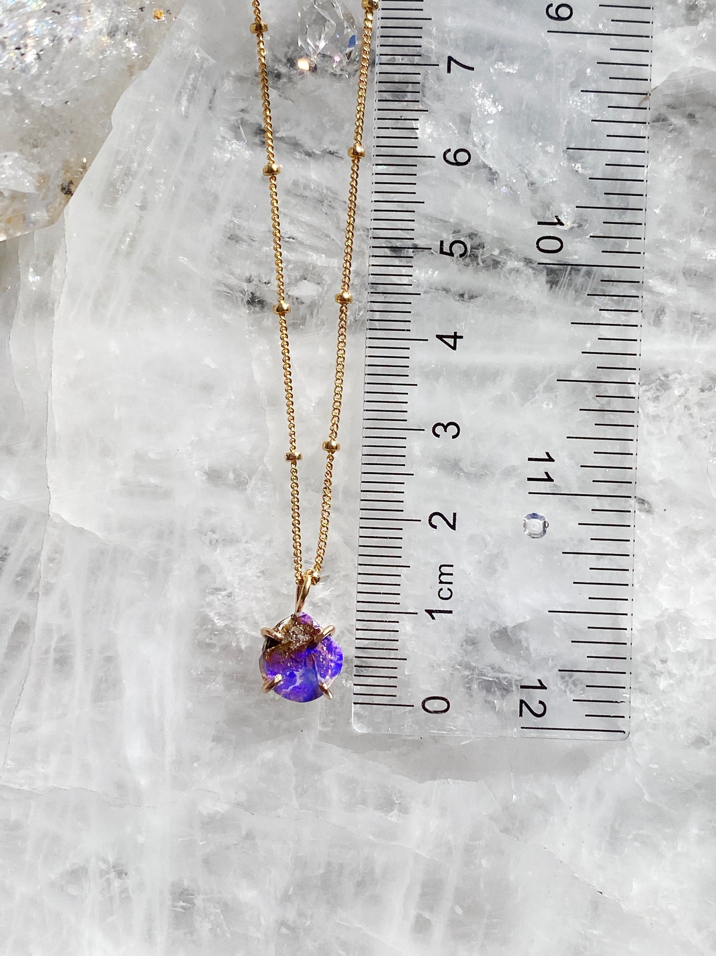 Purple Australian Opal Necklace