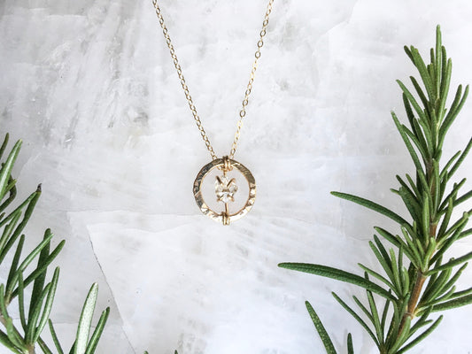 Gold + Herkimer Diamond Necklace