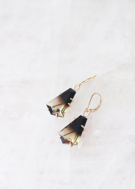 Bicolor Quartz Earrings