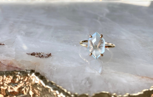 Fancy Cut Aquamarine Ring